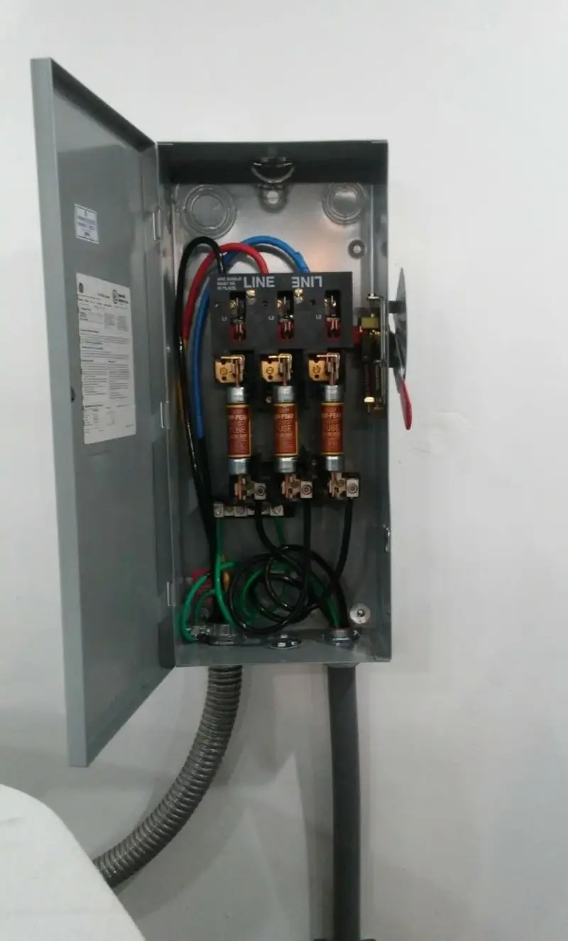 Three-phase disconnect switch installed for Electrical Wiring & Rewiring in Bessemer